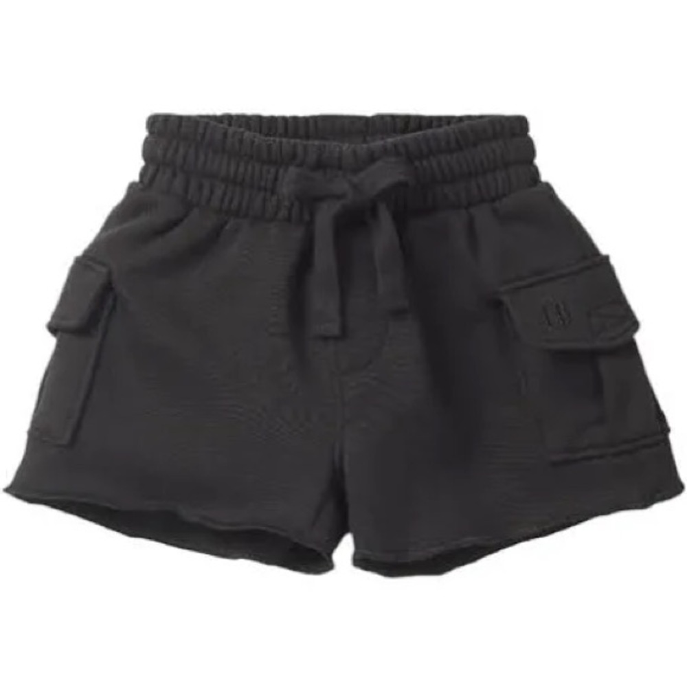 Little Bipsy black raw edge Cargo Shorts